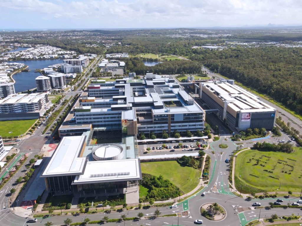 Aerial view of Sunshine Coast university hospital
